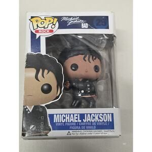 Funko Pop Rocks Michael Jackson Bad #25 Vaulted Retired Figure w/ Damaged Box
